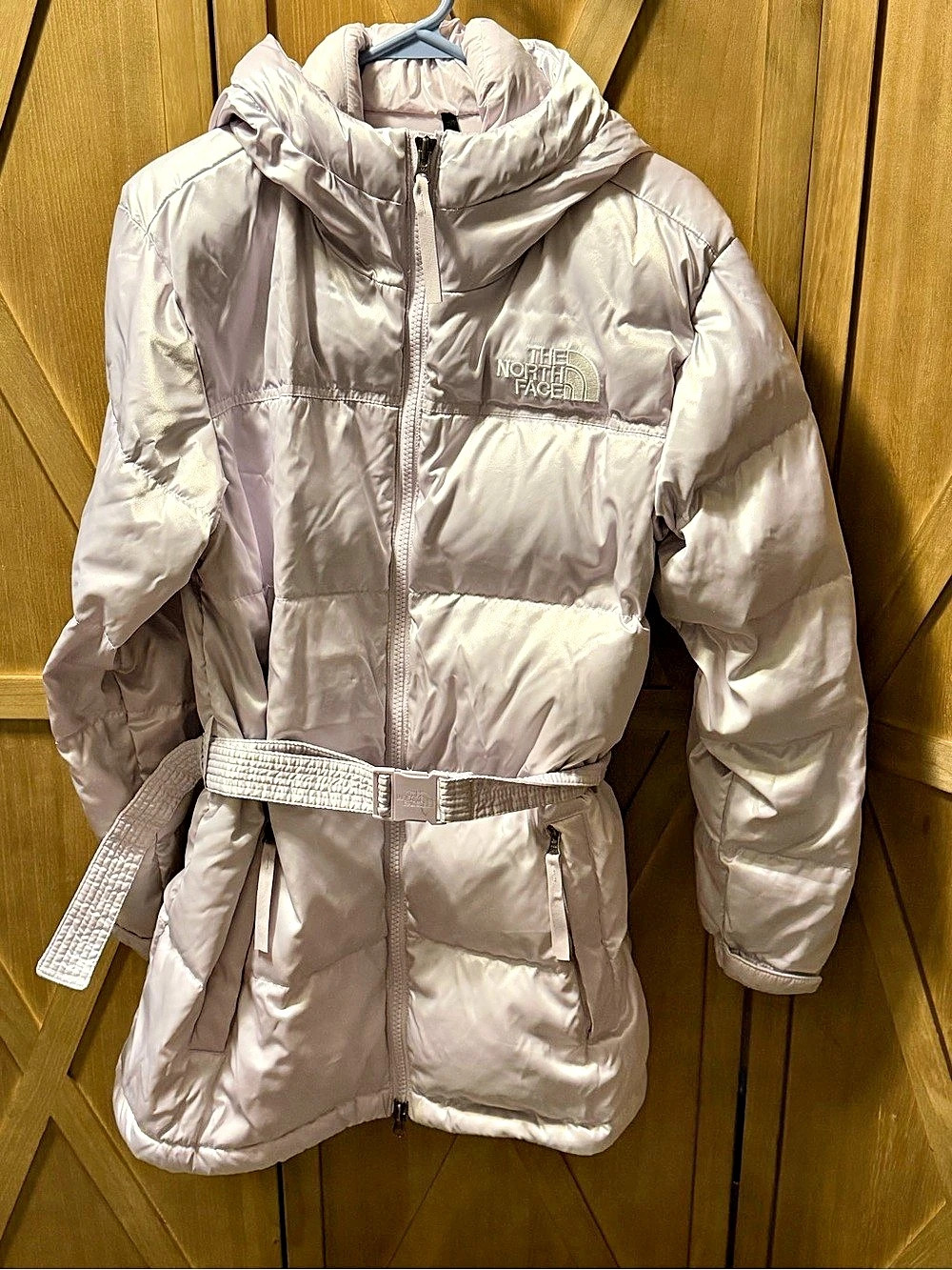 The North Face Down Parka Women's Hooded Belted Puffer Jacket Size